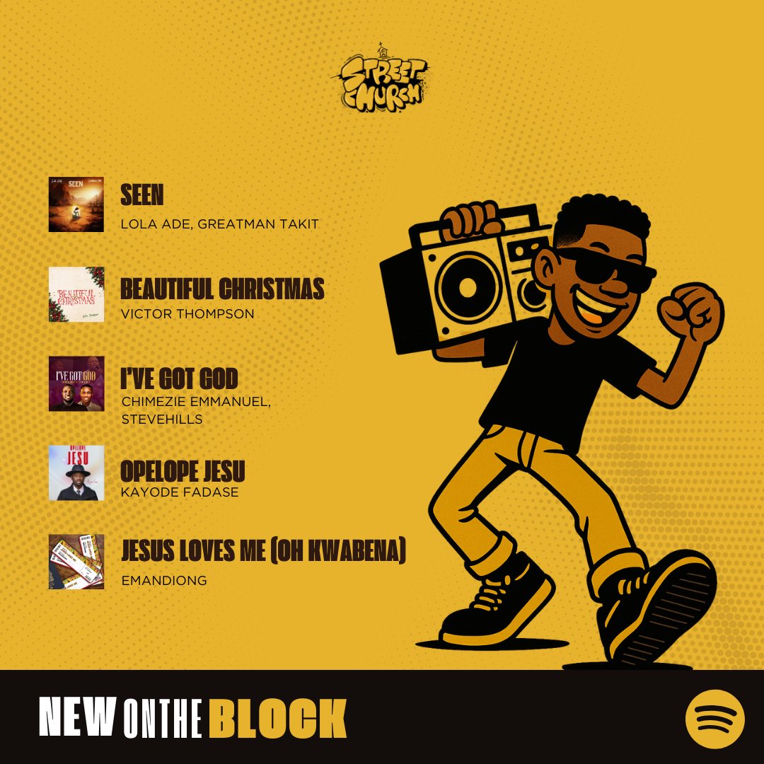 streetchurchh's tweet photo. New on the block! 🚨

We’ve added fresh sounds to the Streetchurch Playlist, featuring all the hottest drops.

Hit the link below to listen now!

https://t.co/0RuMnUzEdS https://t.co/IfmXLppMNU