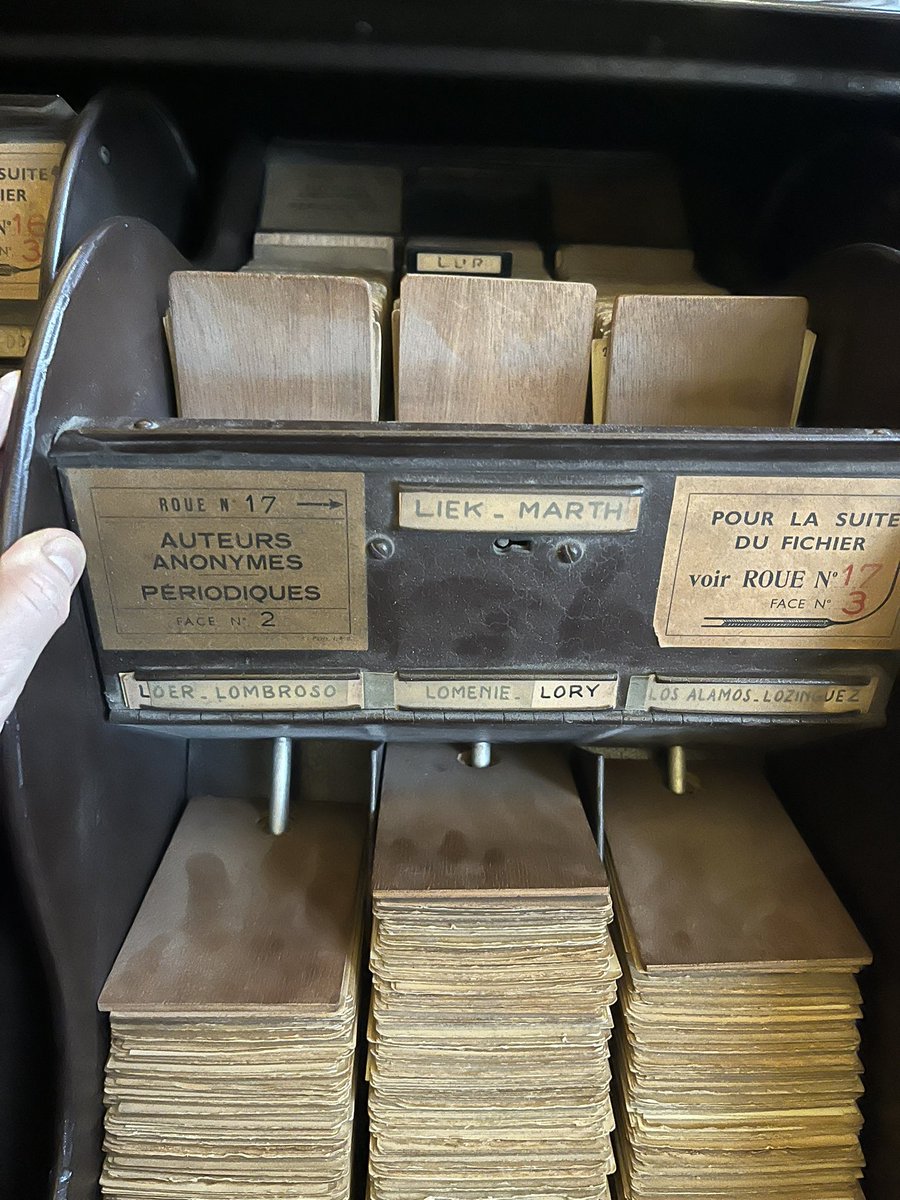 19th c card catalogue at Bibliothèque de l’École de médecine in Paris