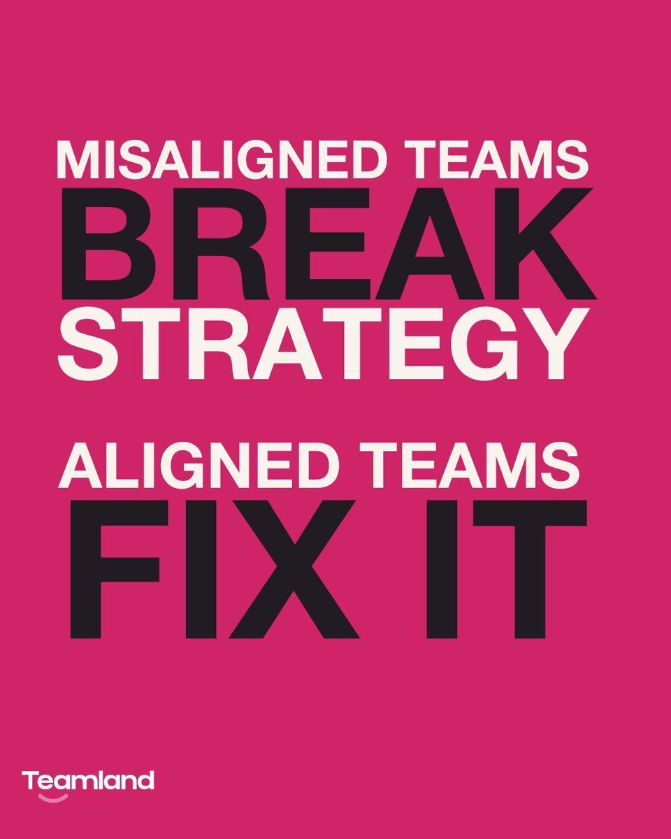 ourTeamland's tweet image. A well-aligned team can overcome any obstacle. #Teamland #Teamwork #ProblemSolving