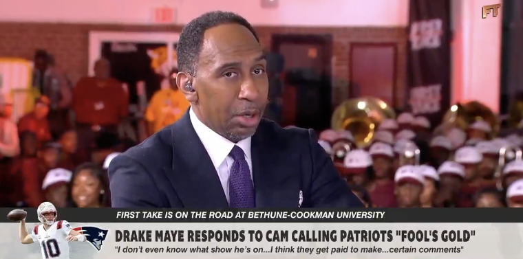 awfulannouncing's tweet image. Self-manufactured Drake Maye feud shows the biggest flaw of ‘First Take’ dlvr.it/TPP9Y4