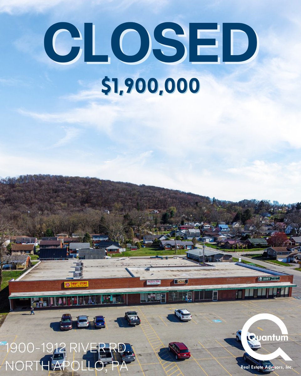 QuantumChicago's tweet image. JUST CLOSED! A multi-tenant shopping center located in a submarket of Pittsburgh. At the time of sale, the property was 92% leased to a mix of local and national tenants. 

Congratulations to Brett for his hard work on this transaction! 

#QREAdvisors #RealEstate #MultiTenant