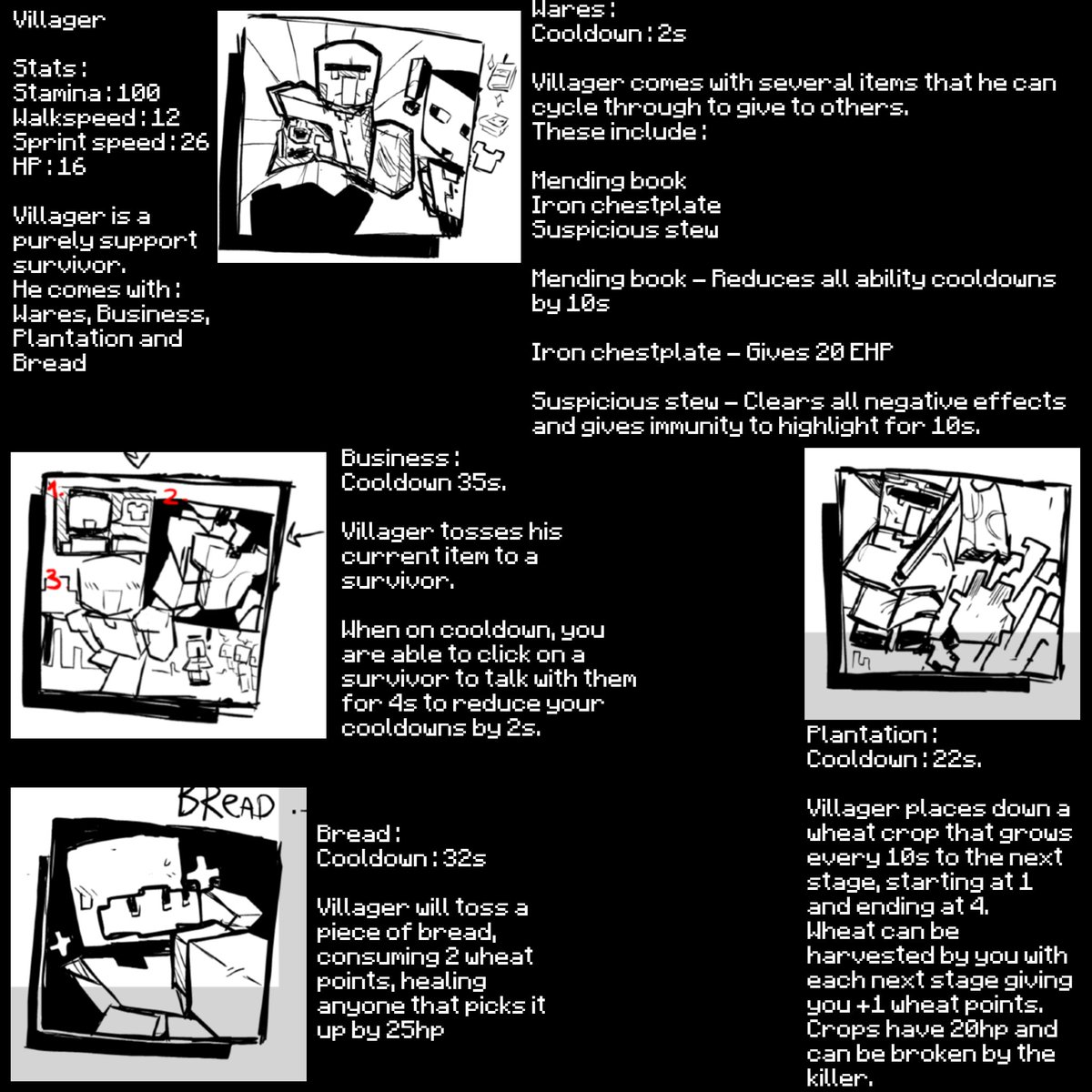 Villager moveset for <a href="/BLOCKBOUNDdev/">BLOCKBOUND</a> 
Moveset could potentially be modified a bit for balancing.
He’s going to be a purchasable character after playtest
Art made by <a href="/CryNonimo/">Nônimo The Artist</a>
#BLOCKBOUND