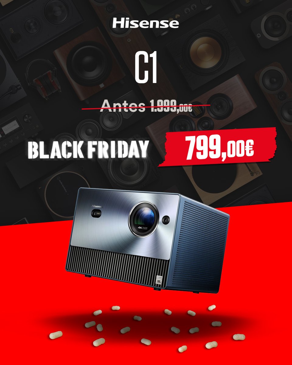 SuperSonido_es's tweet image. 🎬🍿 Transforma tu salón en una sala de cine donde cada escena se viva a lo grande.

👉 El #proyector láser 4K UHD @HisenseIberiaES C1 llega con un precio súper especial gracias al #BlackFriday. 🖤

🎁 Además, si lo compras ahora podrás llevarte el maletín oficial de regalo.