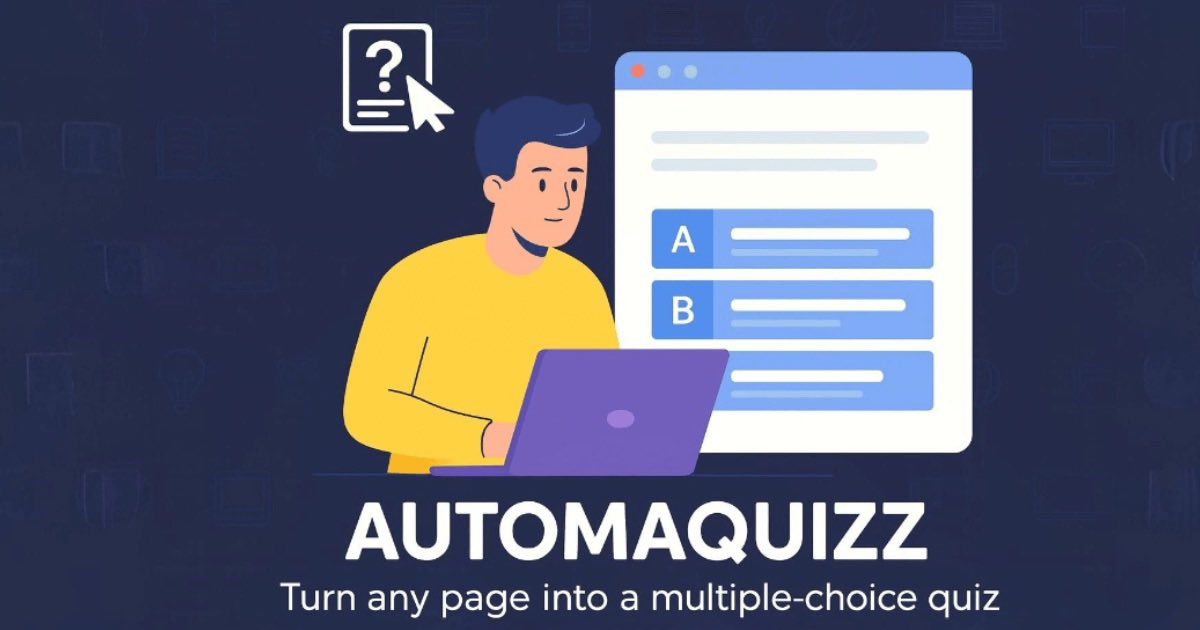 max_web_artisan's tweet image. I have been building a new tool these past weeks.
Something simple but useful for students, creators and anyone who learns every day.

It is called AutomaQuizz.

You paste a URL or use the Chrome extension and it turns any page into a clean, structured quiz powered by AI.
Perfect…