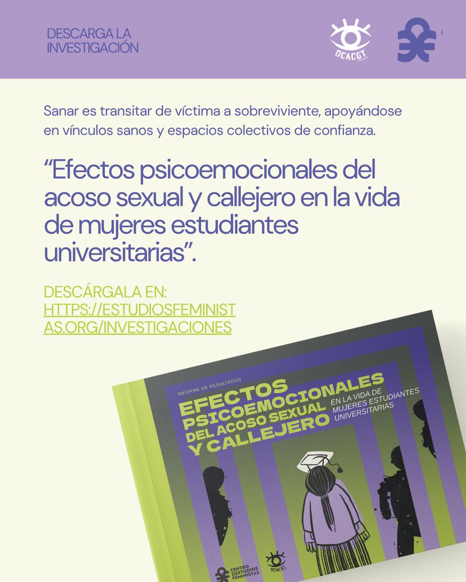 Sanar del acoso también es llorar, hablar, ser escuchadas y acompañadas. Las universidades deben garantizar atención psicológica, protocolos efectivos y entornos seguros🫂

Conoce más en nuestro nuevo estudio: 
➡estudiosfeministas.org/investigaciones

🖌️Désirée Cordón #acosoesviolencia✋
