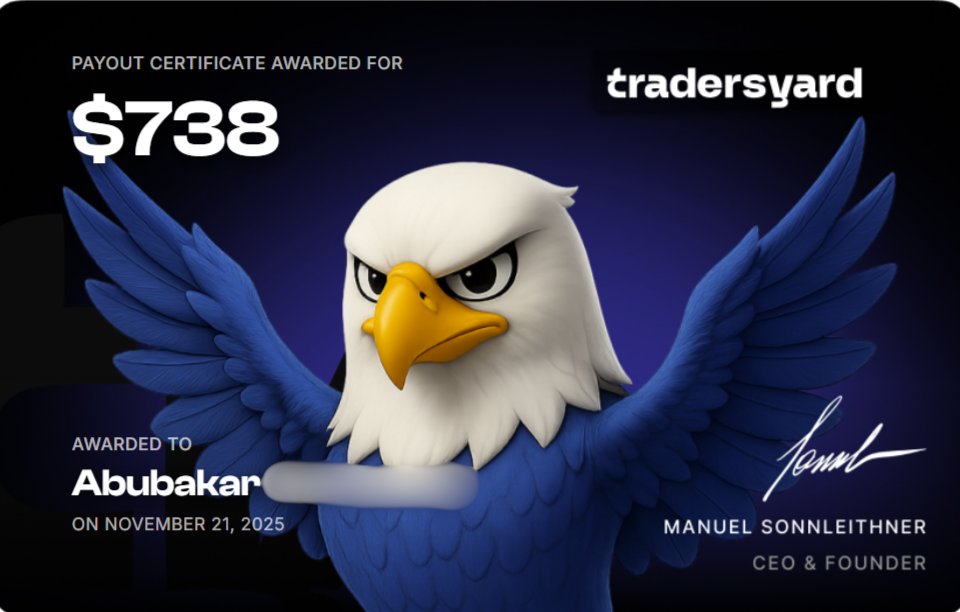 🦅 Abubakar With A $738 Payout

Locked In. Disciplined. Precise.

Abubakar Executed With Full Control And Brought Another Clean Win Home To The Yard. ⚔️