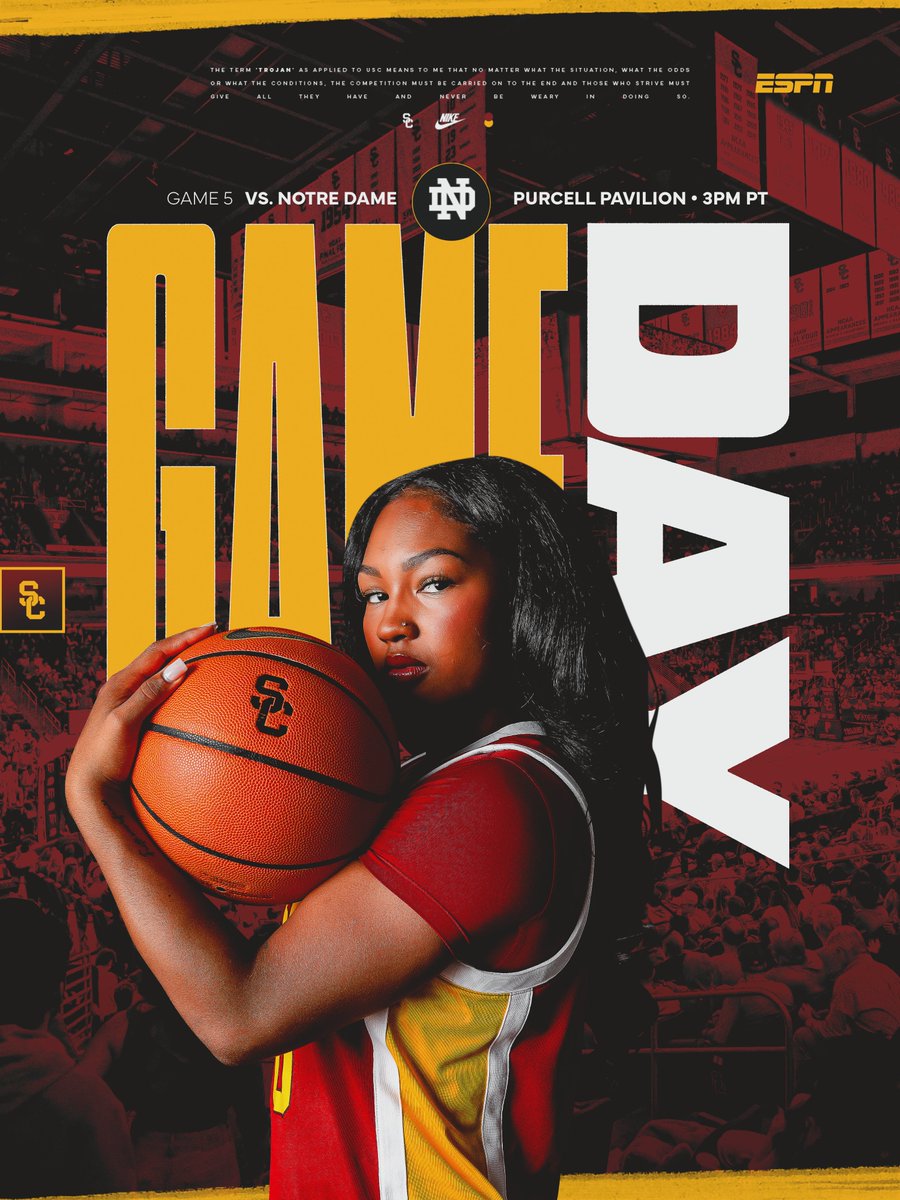 Got a battle with the Irish today 🍿

🆚 Notre Dame
⏰ 3 PM PT
📺 ESPN