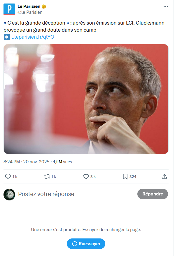 le_web_journal's tweet image. Web Journal 

&quot;Une erreur s&apos;est produite&quot; 🤣🤣🤣

#WebJournal