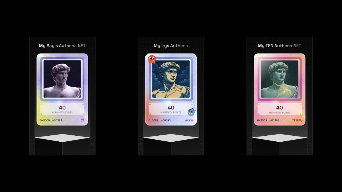 Big week for real users💪

<a href="/RaylsLabs/">Rayls</a>, <a href="/irys_xyz/">Irys (✧ᴗ✧)</a> and <a href="/tenprotocol/">TEN (🔟/🔟)</a>  are all live on <a href="/Authena_xyz/">Authena</a>, helping filter out sybils so real users actually get rewarded.

Humans > Sybils 😤

Also, always here to help the real users🩷

Intercom Link: authena.xyz/?intercom_widg…