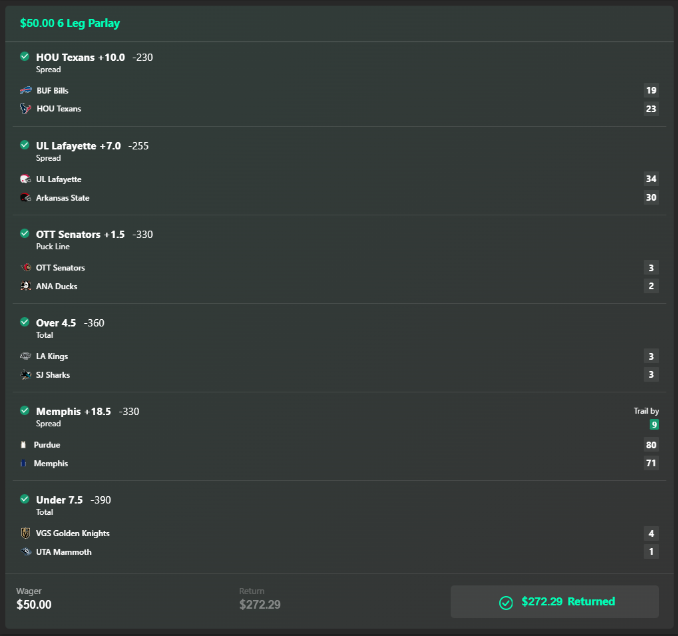 🧹 FULL ARTICLE SWEEP 🧹

🔥 12-2 in the last two days → +4.7 U 💰

📊 Today's article trends
🏀 20-0 ML NCAAB system
🏀 18-0 O/U NBA system
🏀 9-0 ATS NBA system
➕ more

📊 Tomorrow's NCAAF active systems
🏈 9-0 ML system → Active on 2 teams
🏈 24-3 ML system → Active on 2