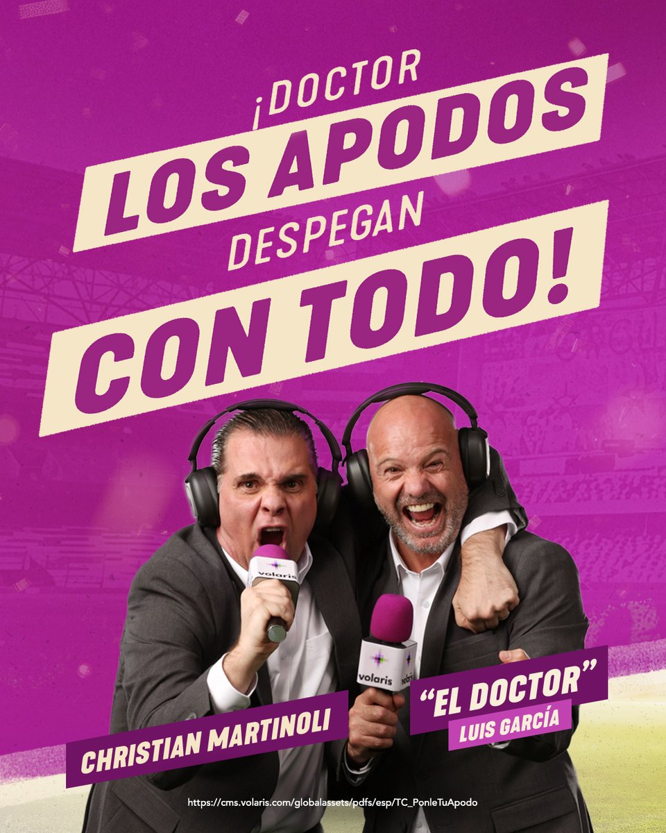 viajaVolaris's tweet image. ¡Esto sí es de cracks, Doctor!💥⚽️ Entra aquí bit.ly/47YHnEE y gana un año de vuelos ilimitados con Volaris. ✈️💜