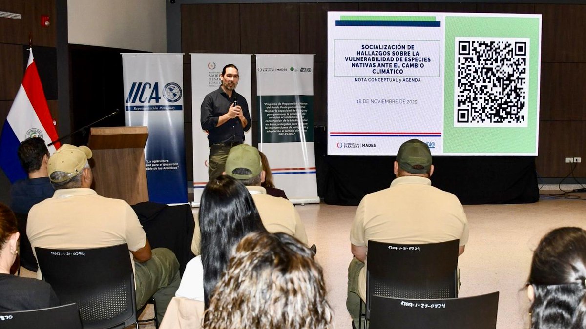 mambiente_py's tweet image. Presentan resultados sobre la vulnerabilidad de especies nativas ante el cambio climático goo.su/qeBbVcR @iicaparaguay