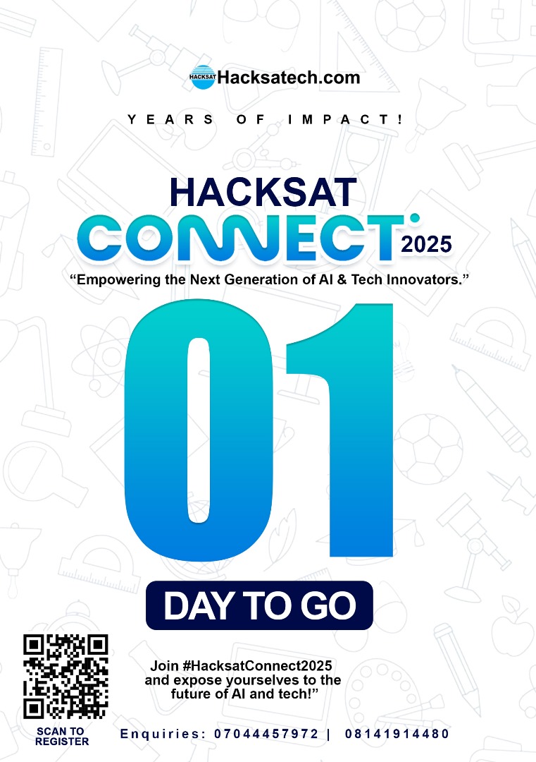 Hacksatechltd's tweet image. 1 Day to go #HacksatConnect2025
Don&apos;t miss the moment!!!
#HacksatConnect2025  #HacksatInnovates