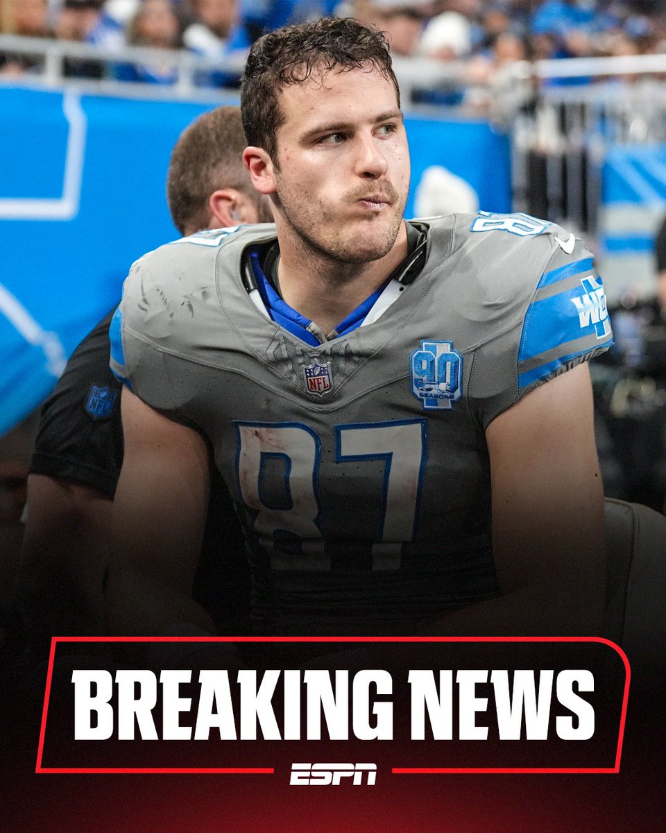 espn's tweet image. Breaking: Lions HC Dan Campbell told reporters that TE Sam LaPorta underwent a back procedure and is now unlikely to return this season.