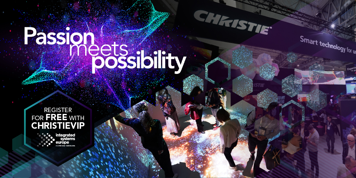 ChristieDigital's tweet image. What’s coming to @ISE_Show? 

✅ Immersive projection mapping 
✅ MicroTiles LED walls 
✅ Interactive displays 

Join us! Register for free: ow.ly/bm6y50XvUjy

#ISE2026 #IntegratedSystemsEurope #ProAV #AVTweeps #ProjectionMapping