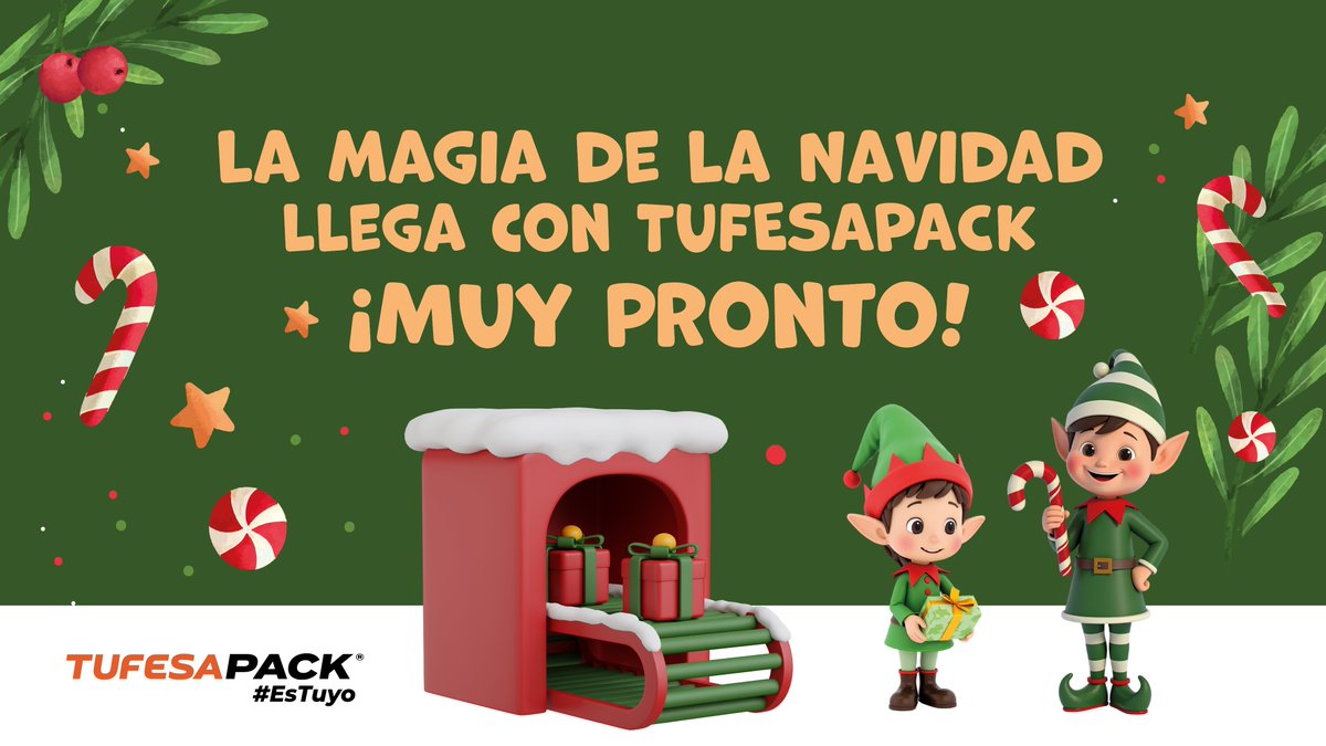 🎄✨ ¡Algo mágico se prepara en TUFESAPACK!
Los duendes ya cargan la #CajaMágica rumbo a los buzones 🎁
🎅 ¡Muy pronto sabrás cómo participar!
#NavidadTUFESAPACK #TUFESAPACK