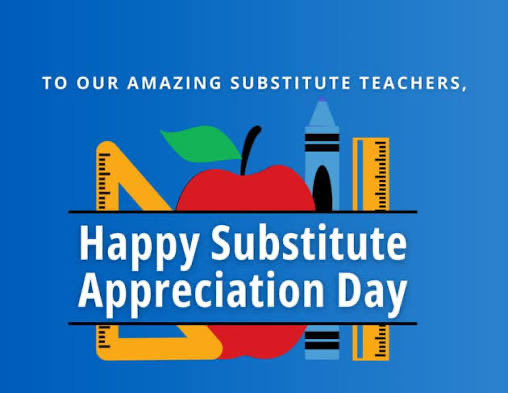 Today is National Substitute Appreciation Day. We appreciate your flexibility, care, and investment in our students and for substituting at Margaret M. Pierce Elementary School-FCPS1.