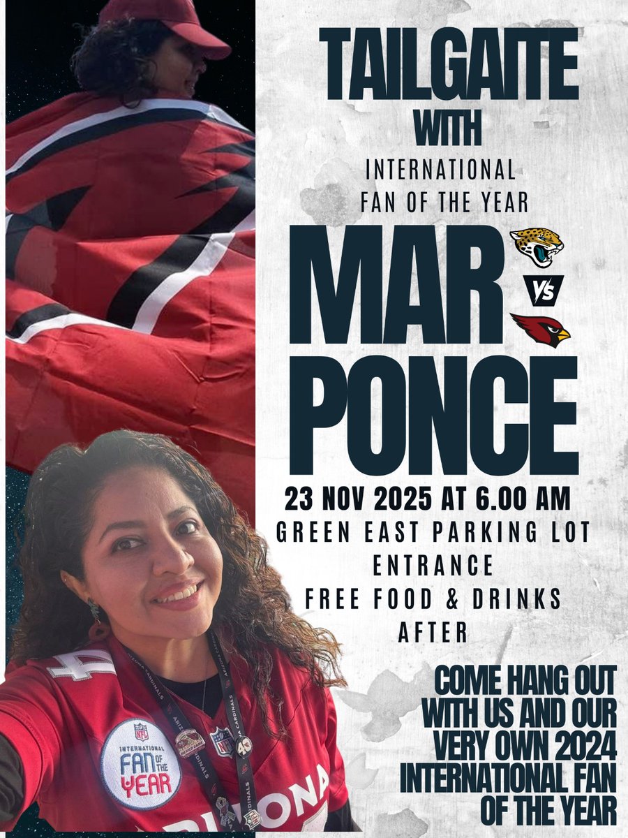 Este domingo estará nuestra IFOTY <a href="/Mar_PS23/">Marlene Ponce</a>  estará en el StateFarm 

#AZCardinals
#AZCARDENALES
#BirdGang