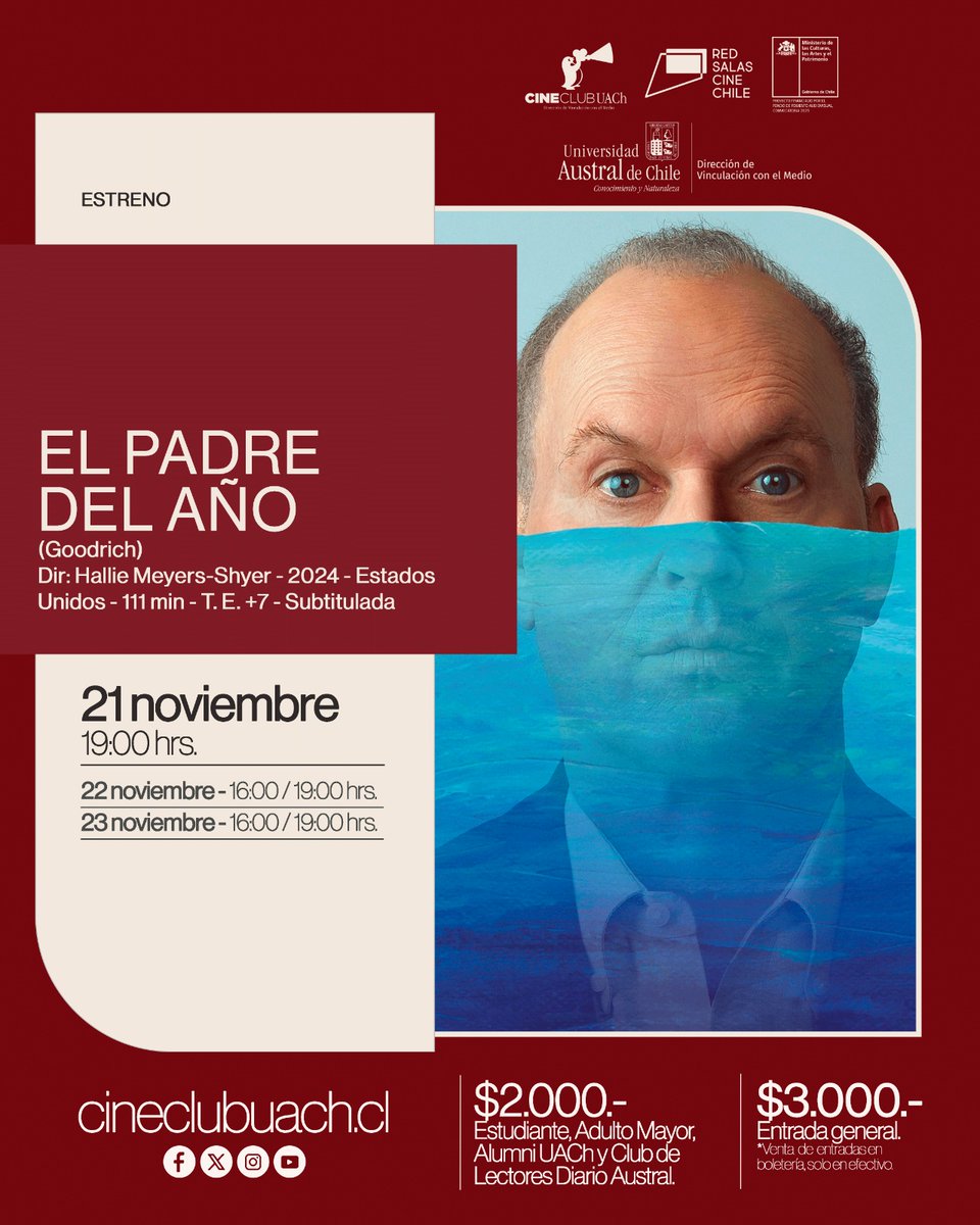 Cine foro de “Denominación de origen” y el estreno de “El padre del año” esta semana en el Cine Club UACh - mailchi.mp/96af4793472b/c…