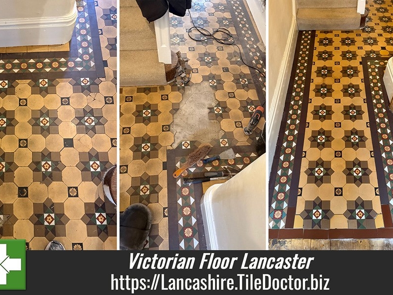 TileDoctorUK's tweet photo. Restoring the charm of a bygone era, let’s dive into a remarkable renovation of a Victorian encaustic tiled floor in Lancaster! 🏡✨ This stunning floor, originally laid in a hallway around 1890, has weathered 135 years of time. While the years left https://t.co/g1Ypti4JSZ https://t.co/un6sEcEbUY
