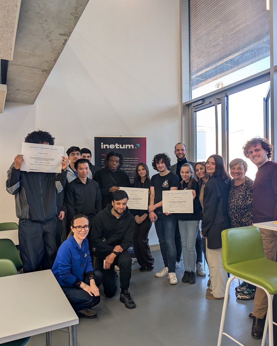 esiee_it's tweet image. Challenge Inclusion x Inetum x ESIEE-IT

Une journée ludique et engagée avec un Escape Game “Tech Ability” et des ateliers ODYSÉE sur les troubles DYS.
Nos étudiants ont imaginé des solutions pour une tech plus accessible.
Merci à Inetum et ODYSÉE pour leur énergie !