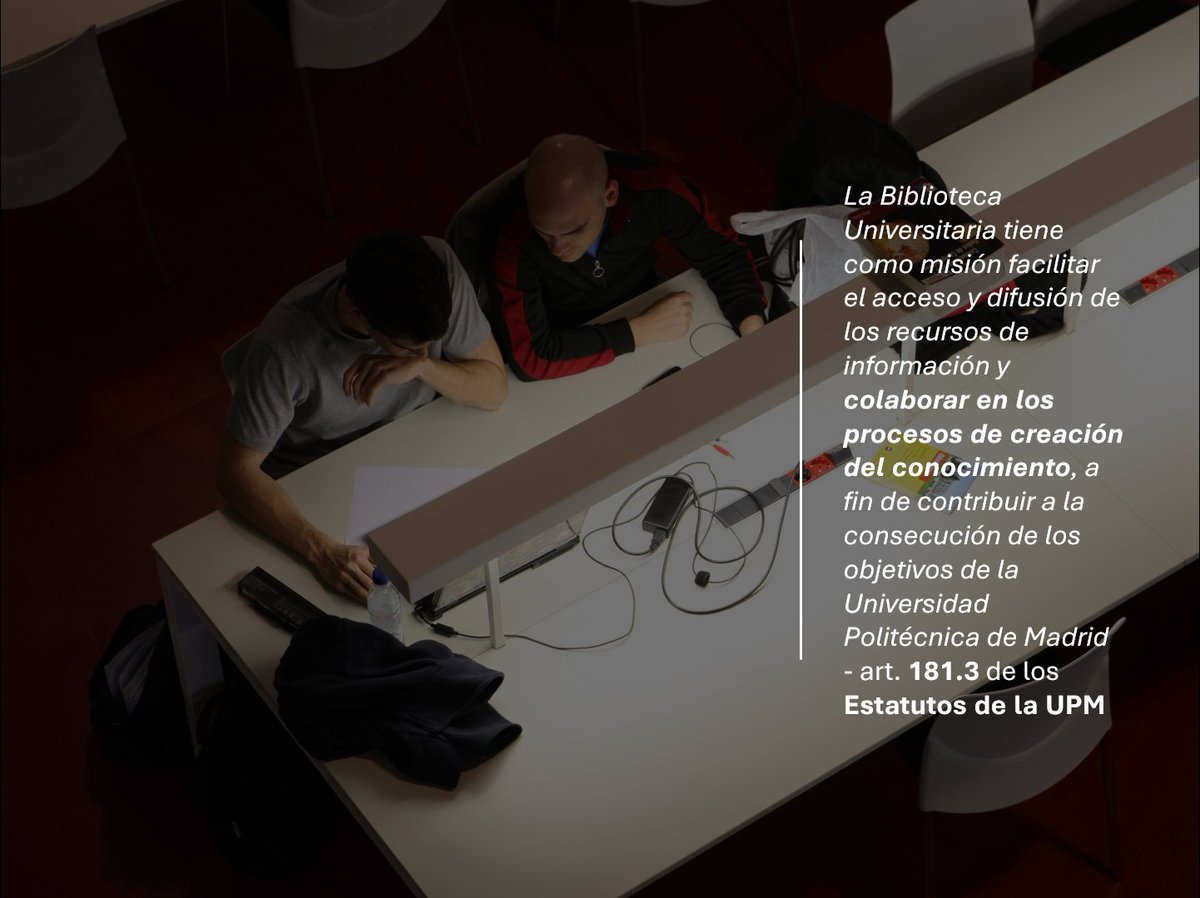 biblioUPM's tweet image. Os animamos a seguir mes a mes #LQBiblioUPMHPT #ynolosabías para conocer mejor bibliotecas y sus servicios y confiamos en que sea una herramienta eficaz para alcanzar nuestra misión estatutaria de colaborar en los procesos de creación del conocimiento en @la_UPM #somosUPM