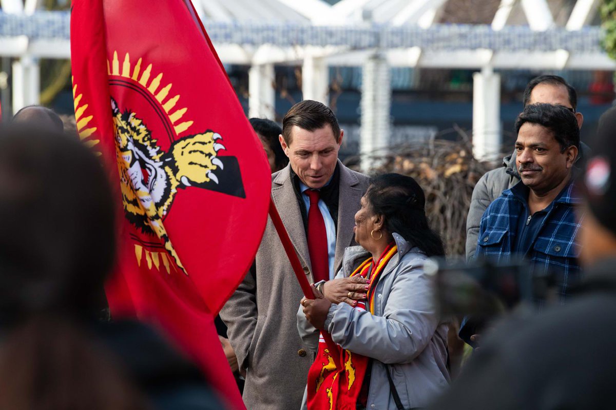 patrickbrownont's tweet image. This morning, a community flag raising was held in Ken Whillans Square to recognize Tamil Eelam National Flag Day.

The City of Brampton recognizes November 21 as Tamil Eelam National Flag Day, honouring the collective identity of Eelam Tamils and their ongoing resistance to…