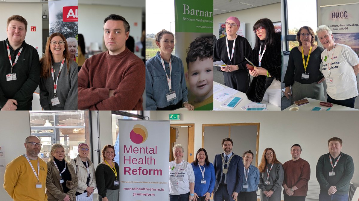 MHReform's tweet image. Huge thanks to @SamaritansIRL, @Barnardos_IRL, @PietaHouse, HUGG, @ALONE_IRELAND, and all who took part in our Waterford Showcase, a celebration of the inspiring work of our members in the South-East. Strong connections and a shared commitment to better mental health supports. 💚