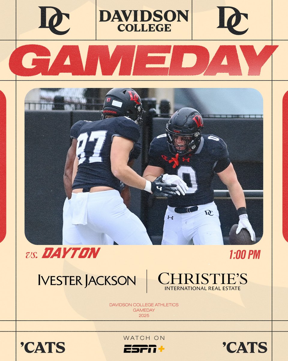 DavidsonFB's tweet image. Leaving it all on the field one last time. #SeniorDay

📍 - Davidson, NC
🏟️ - Davidson College Stadium
⌚️ - 1:00 PM
📺 - tinyurl.com/2c8u5ttz
📻 - tinyurl.com/28xzqkwr
📊 - tinyurl.com/2ar7sa7b
🎟️ - tinyurl.com/24ac2h5z