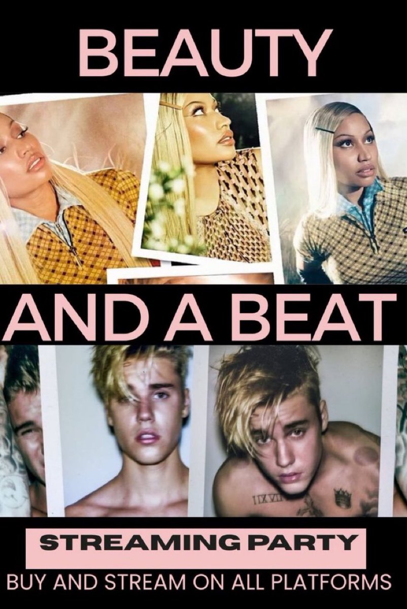 12 Versions of “Beauty &amp; A Beat” is now charting on the Top 100 US iTunes Dance Chart.

Purchase all versions here: 
⛓️‍💥beautyandabeat.carrd.co