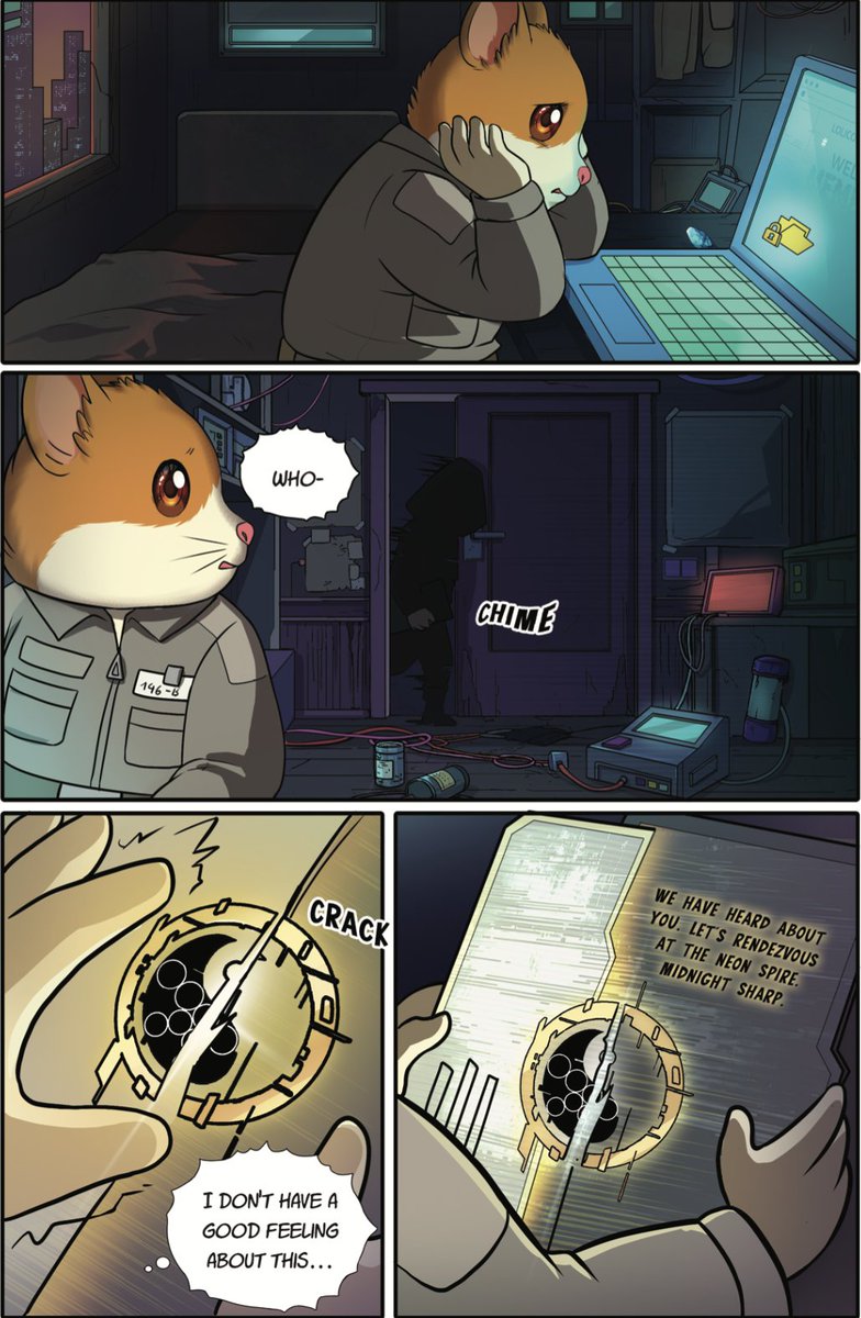 The door chimes. Before he can turn, the envelope is already in his hands. Gold sigil gleaming like a trap dressed as opportunity.

“Neon Spire. Midnight sharp.”

Some choices find you whether you’re ready or not. PAGE 16 IS LIVE!

The game just changed.The epilogue to one