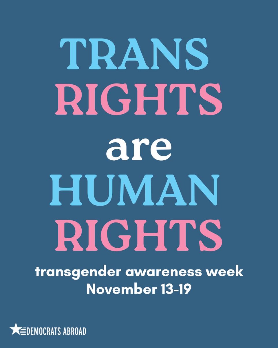 DemsAbroadHC's tweet image. Awareness leads to understanding, and understanding leads to change. Let&apos;s build a more affirming world, together.

#TransAwarenessWeek #TransRightsAreHumanRights #democratsabroad