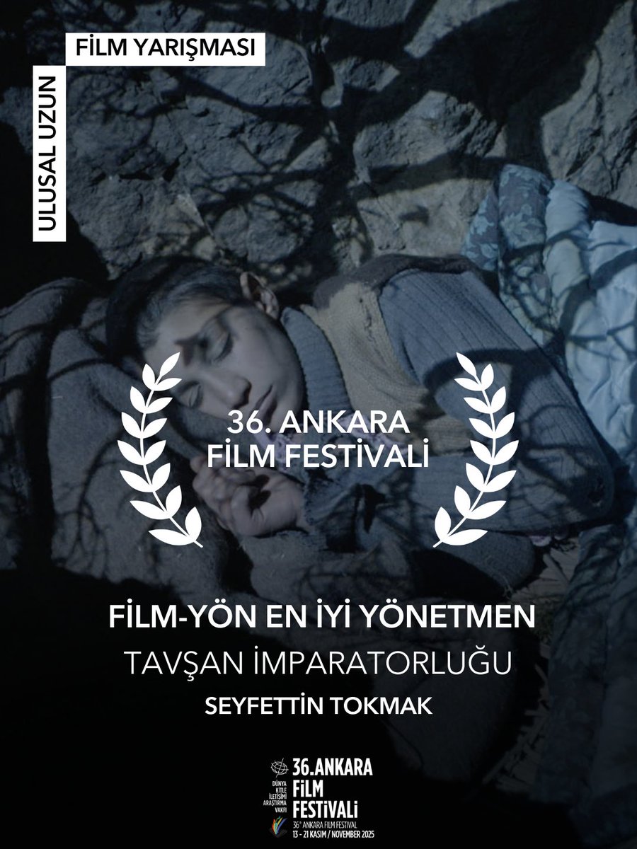 AnkaraUFF's tweet image. #AnkaraFF2025 Ulusal Uzun Film Yarışması “FİLM-YÖN En İyi Yönetmen”: 

EMİNE EMEL BALCI (Buradayım, İyiyim)

SEYFETTİN TOKMAK (Tavşan İmparatorluğu)

#36AnkaraFF @seyfocus 🏆