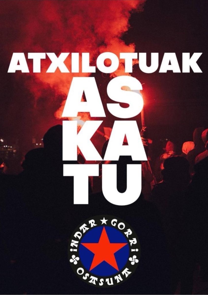 BultzadaTX's tweet photo. Faxismoari zentimetro bat ere ez. 

Atxilotuak askatu! https://t.co/XuOWlXNnJw