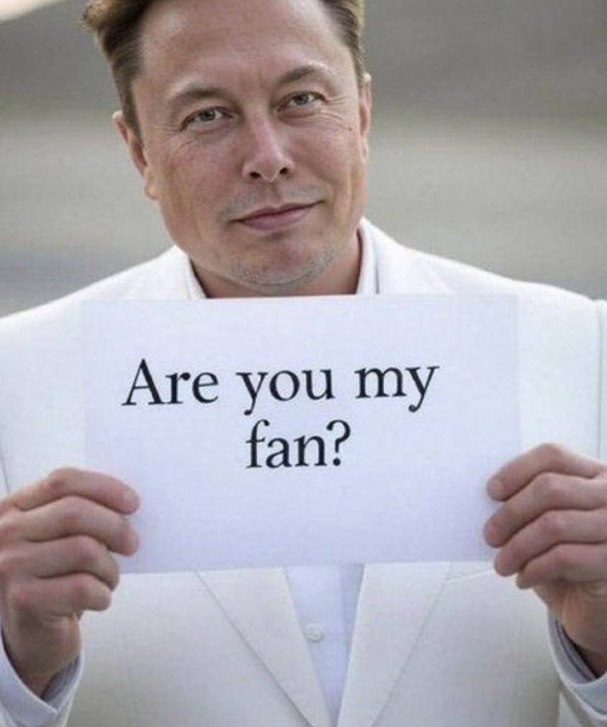 ElonMuskNews47's tweet image. Are you still my fan?
Be honest 

A. YES
B. NO