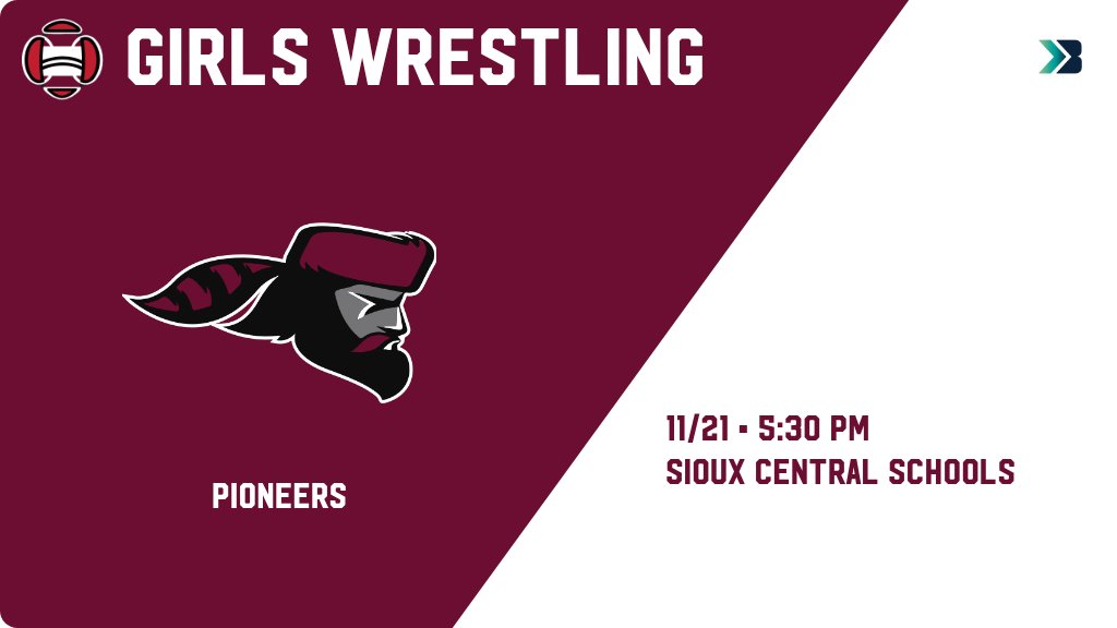 Girls Wrestling (Varsity) Meet Day! - Check out the event preview for the Okoboji-HMS Pioneers. It starts at 5:30 PM and is at Sioux Central Schools HS Gym. gobound.com/ia/ighsau/girl…