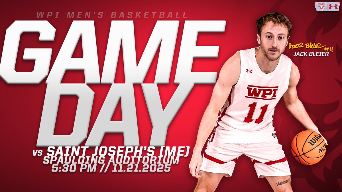 🔴GAMEDAY🔴

No. 19 <a href="/WPIMBasketball/">WPI Men's Basketball</a> heads to the 603 to take on Saint Joseph's (ME) at 5:30pm in the Keene State Invitational! 

Tune in on <a href="/FloCollegeHoops/">FloCollege | Basketball</a> ⬇️
📺-tinyurl.com/yy4tw9ay
📊-tinyurl.com/y4n69mh2

🏀x🐐
#GoatNation #d3hoops