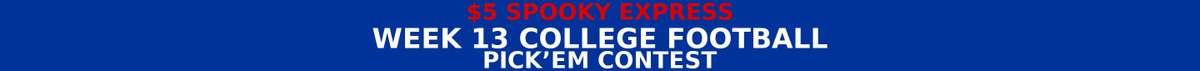 🏈 $5 College Football Week 13 Pick’Em Contest is LIVE! 🚂🔥
Low buy-in • Big prizes • Up to 30 entries allowed

👉 Register here:  tinyurl.com/3pzz9eaj

Run it up with @splashsports_   × <a href="/SpookyExpress/">Spooky Express</a>  

Lock in your picks &amp; join all contests here:
👉