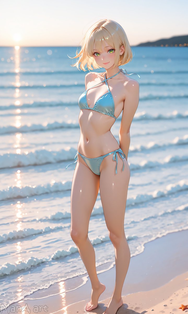 mana__AIillust's tweet image. 寒くなっても水着は載せたい

SFW original illustration