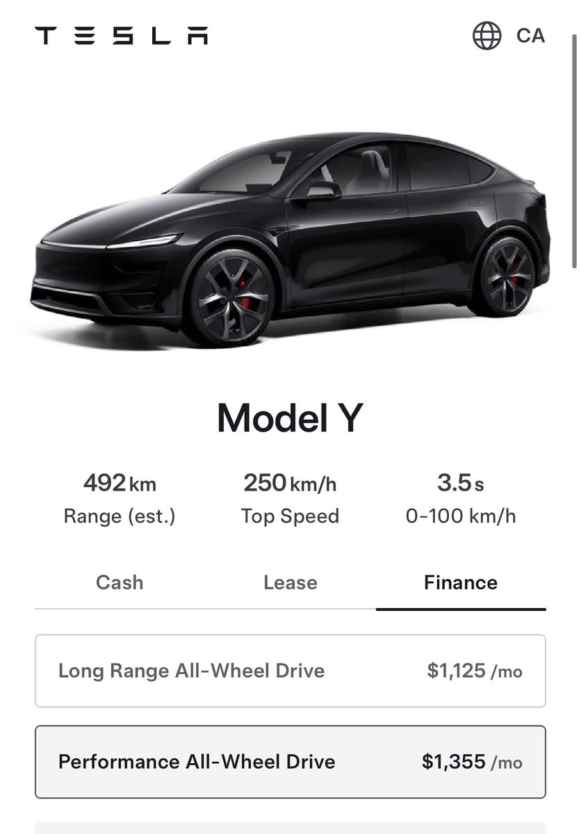 RjeyTech's tweet image. You can now order a Model Y Performance in Canada for $77,600

- free white interior upgrade
- free colour upgrade 
- free 21 inch Arachnid wheels 

This is a pretty good deal. 

ts.la/rjey67365