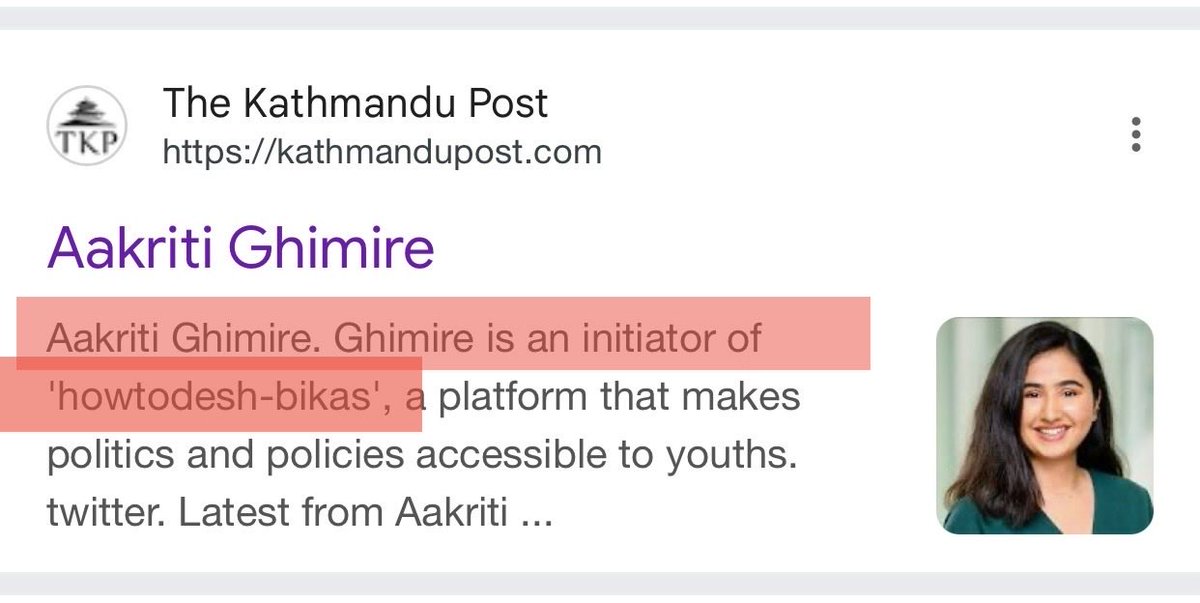Please someone inform Aakriti Ghimire, one-time PA of Sumana Shrestha, that Nepal's first parliamentary election took place in 1959 which elected a woman (Dwarika Devi Thakurani) who later became the minister in BP Koirala cabinet. 

Advocacy is okay. Misinformation is not OKAY!