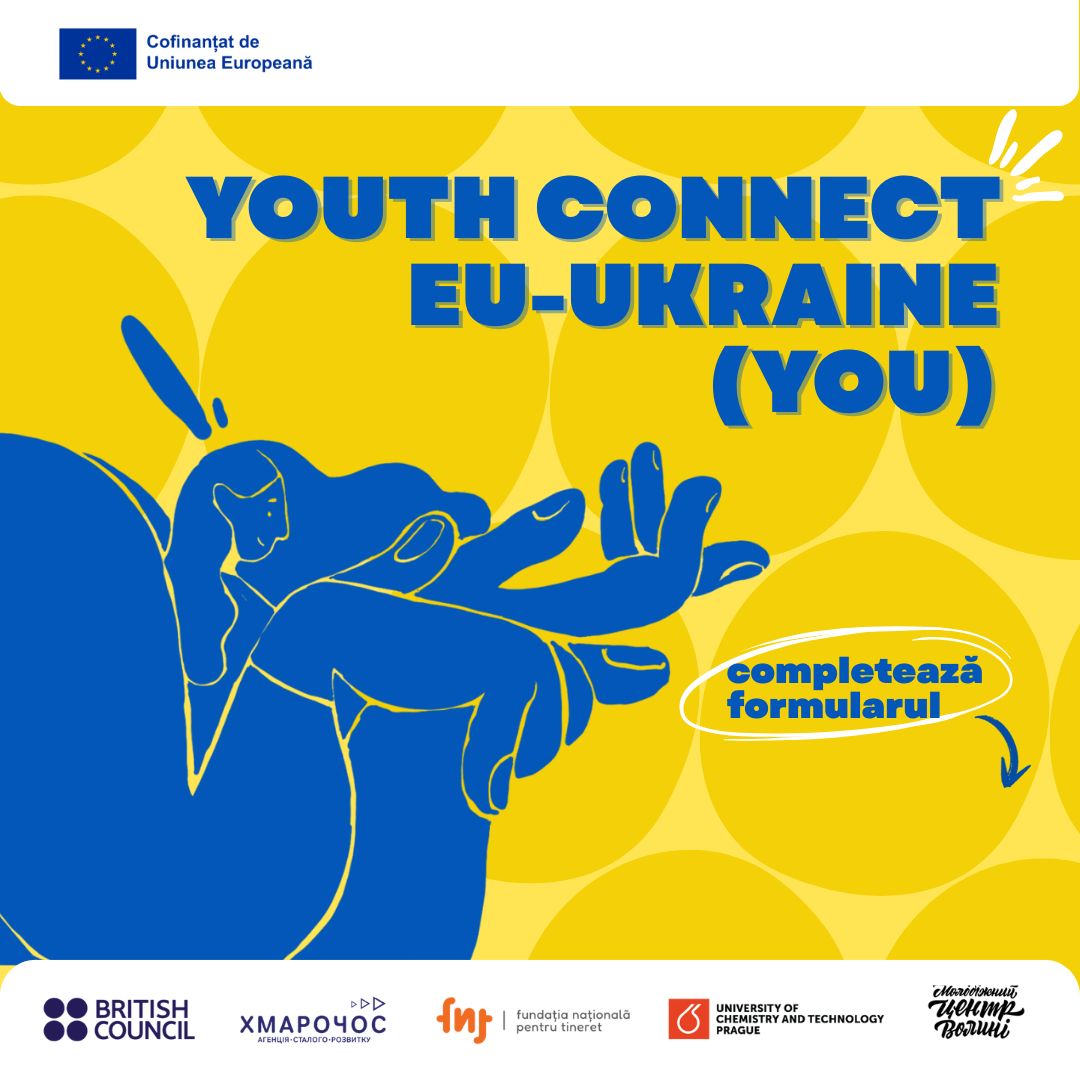 FNT_romania's tweet photo. 📢 Lansăm Youth Connect EU–Ukraine (YOU) – un nou proiect internațional Erasmus+, coordonat de British Council Polonia.

📌 În această primă etapă realizăm o analiză de nevoi. Completeze acest chestionar (10 minute):
🔗 https://t.co/xObRn5bJz9 https://t.co/0o8dMXZ5IL