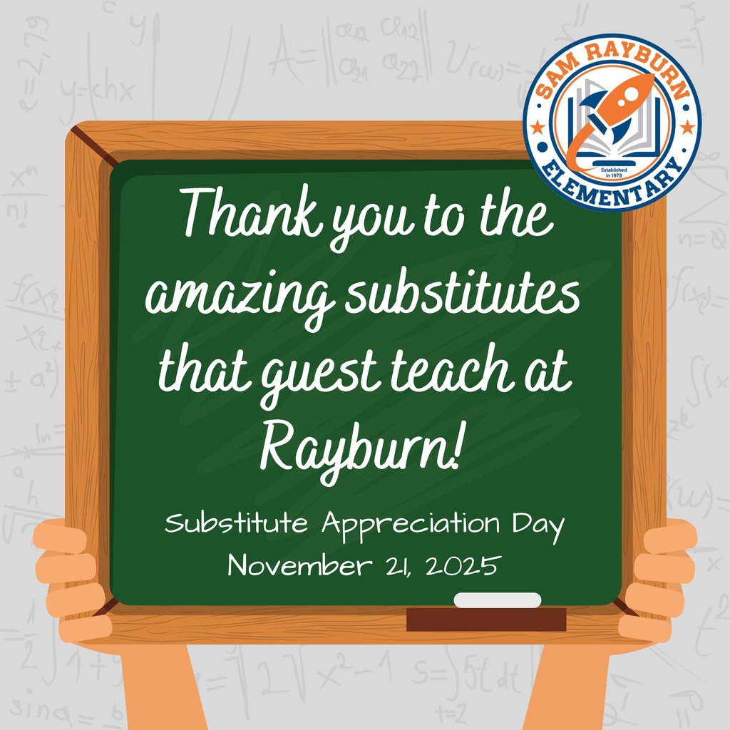 🍎Thank you to the amazing substitutes that guest teach at Rayburn! We appreciate you! #SubstituteAppreciationDay <a href="/McAllenISD/">McAllen ISD</a>