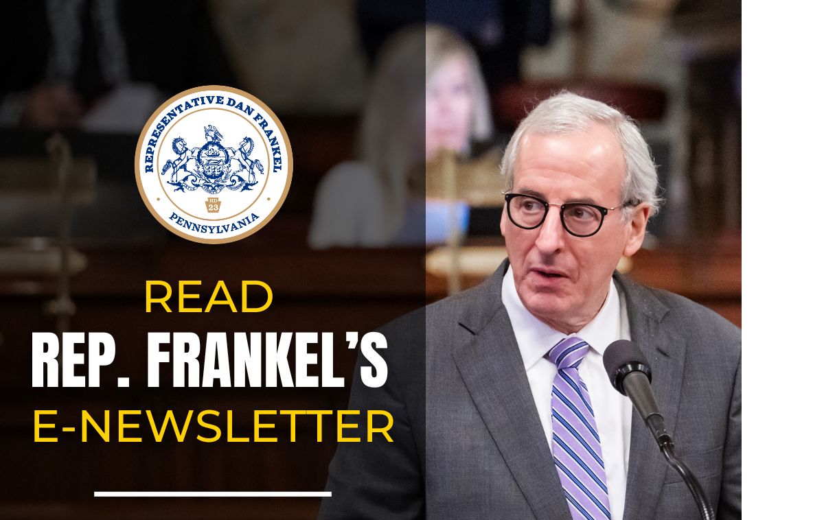 RepDanFrankel's tweet image. Check out my latest e-newsletter for updates on Thanksgiving office hours, a hearing on a Bell-to-Bell Phone Ban in schools, state funding for local projects, and community events.

buff.ly/1av64Jd