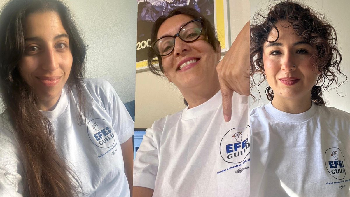 El equipo <a href="/EFEnoticias/">EFE Noticias</a> en Los Ángeles se une al apoyo de <a href="/EFENewsGuild/">EFE News Guild</a> que hoy vuelve a la carga para negociar convenio en EEUU.

Una actualización salarial justa es lo mínimo para combatir la precariedad y reconocer el valor de nuestro trabajo. Por eso exigimos #SueldosDignosEFE