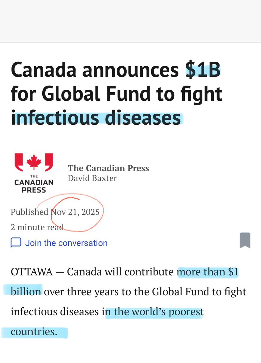 MelissaLMRogers's tweet image. WOW 🇨🇦 Canada just committed $1 BILLION for diseases in other Countries 🤯 at the g20 in South Africa