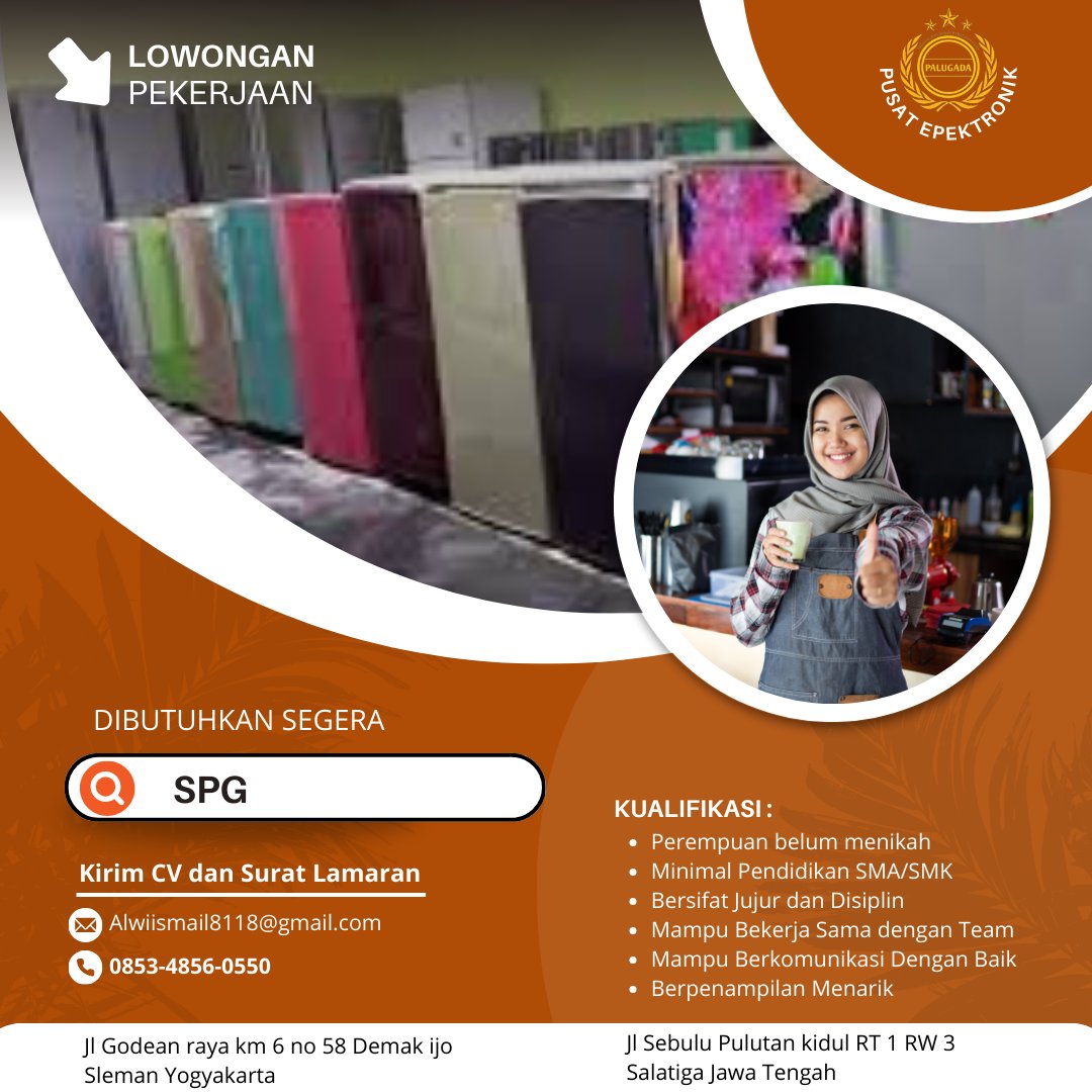 bangalwi_acn's tweet image. Selamat Malam semua dibutuhkan segera.!
Lowongan Pekerjaan
Driver, Staf Office, SPG, Digital Marketing 
Penempatan 
Jl Sebulu Pulutan kidul RT 1 RW 3 Salatiga Jawa Tengah
Dan 
Jl Godean raya km 6 no 58 Demak ijo Sleman Yogyakarta
#OpenHiring #loker #lowongankerja
@Loker_Salatiga