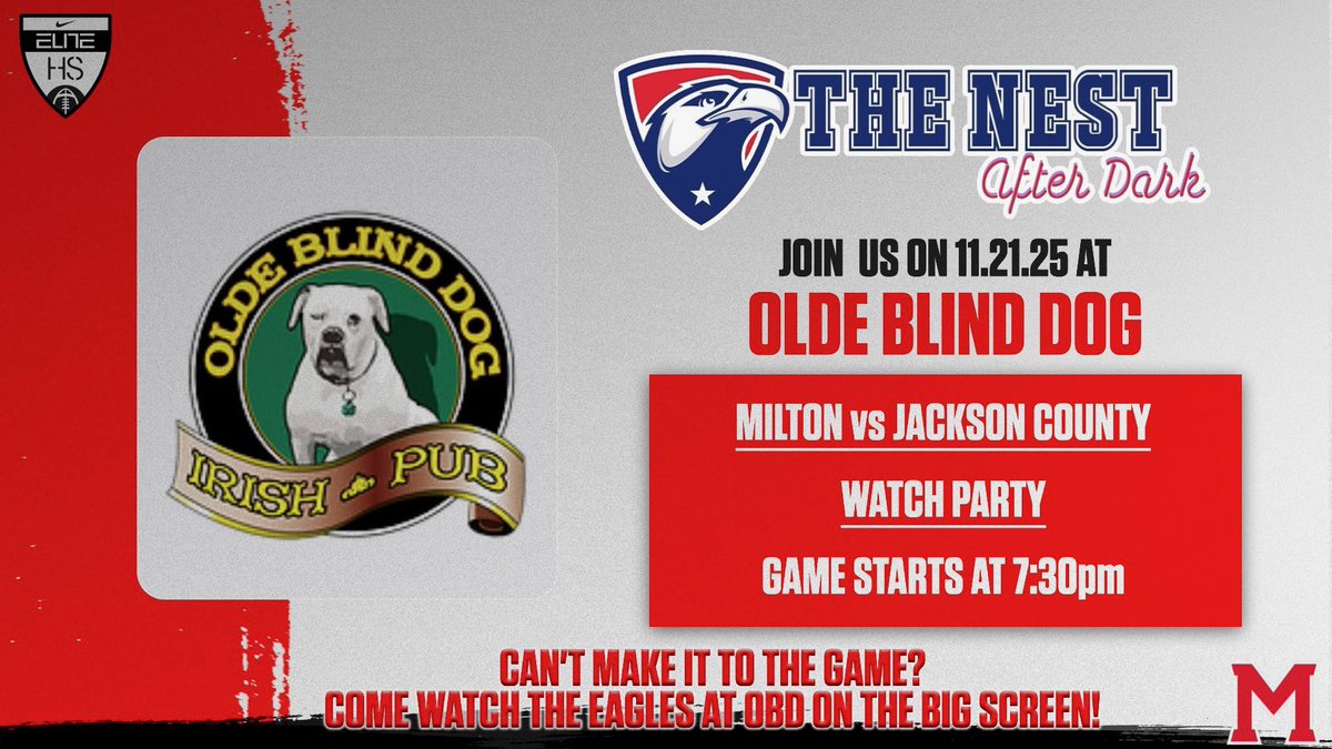 MiltonEagles_FB's tweet image. 𝐍𝐞𝐬𝐭 𝐀𝐟𝐭𝐞𝐫 𝐃𝐚𝐫𝐤 𝐢𝐬 𝐛𝐚𝐜𝐤 𝐚𝐭 𝐎𝐥𝐝 𝐁𝐥𝐢𝐧𝐝 𝐃𝐨𝐠 𝐭𝐡𝐢𝐬 𝐅𝐫𝐢𝐝𝐚𝐲‼️🍀🏈

𝐻𝑢𝑔𝑒 𝑡𝘩𝑎𝑛𝑘 𝑦𝑜𝑢 𝑡𝑜 𝑒𝑣𝑒𝑟𝑦𝑜𝑛𝑒 𝑤𝘩𝑜 𝑐𝑎𝑚𝑒 𝑜𝑢𝑡 𝑙𝑎𝑠𝑡 𝑤𝑒𝑒𝑘 — 𝑎𝑛𝑑 𝑠𝑜𝑟𝑟𝑦 𝑎𝑔𝑎𝑖𝑛 𝑓𝑜𝑟 𝑡𝘩𝑒 𝑠𝑡𝑟𝑒𝑎𝑚 𝑚𝑖𝑠𝘩𝑎𝑝. 𝑊𝑒…