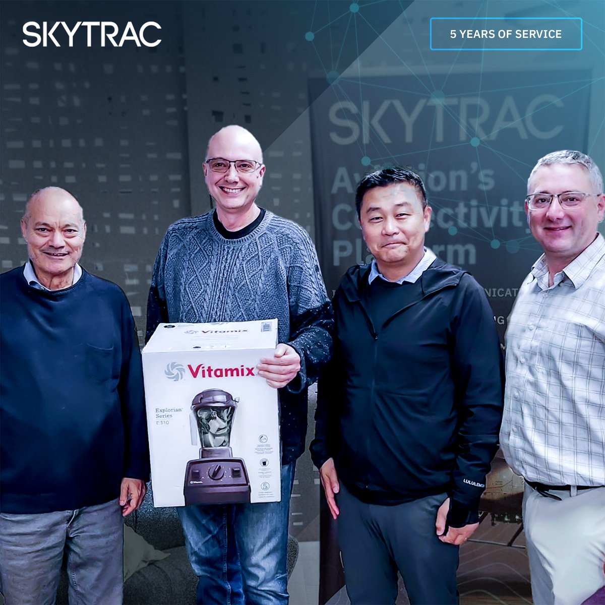 A big congratulations to Emmanuel Gravel for completing five years with SKYTRAC! 🎉 

Thank you, Emmanuel, for the care and expertise you bring to your work. We appreciate everything you’ve contributed over the past five years 🙌