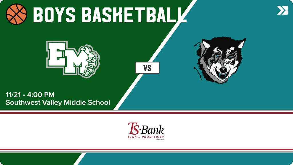Boys Basketball (8th Grade) Game Day! - Check out the event preview for the The Southwest Valley Timberwolves vs The East Mills Wolverines. It starts at 4:00 PM and is at Southwest Valley Middle School. gobound.com/ia/ihsaa/boysb…